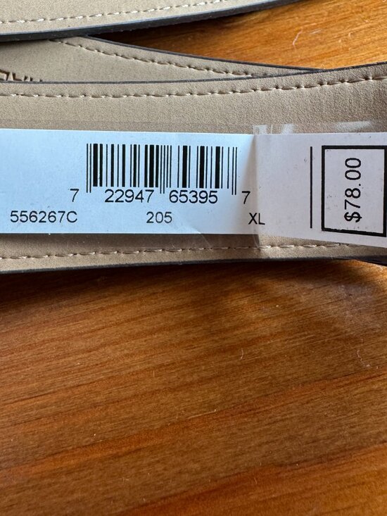 NWT MICHAEL KORS MK Brown/Tan Logo Belt with Goldtone Buckle Style 556267C in XL main image 11